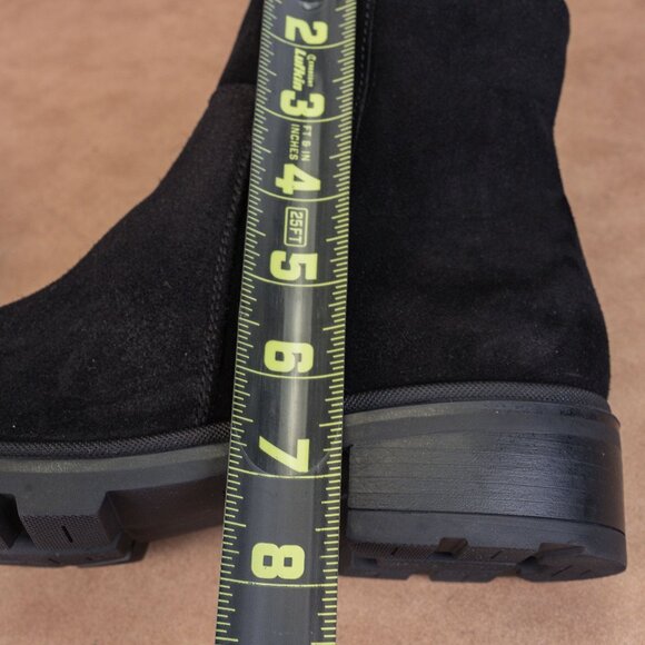 La Canadienne Women Klara Black Suede Waterproof Zip Platform Ankle Boots sz 8 - Picture 6 of 8